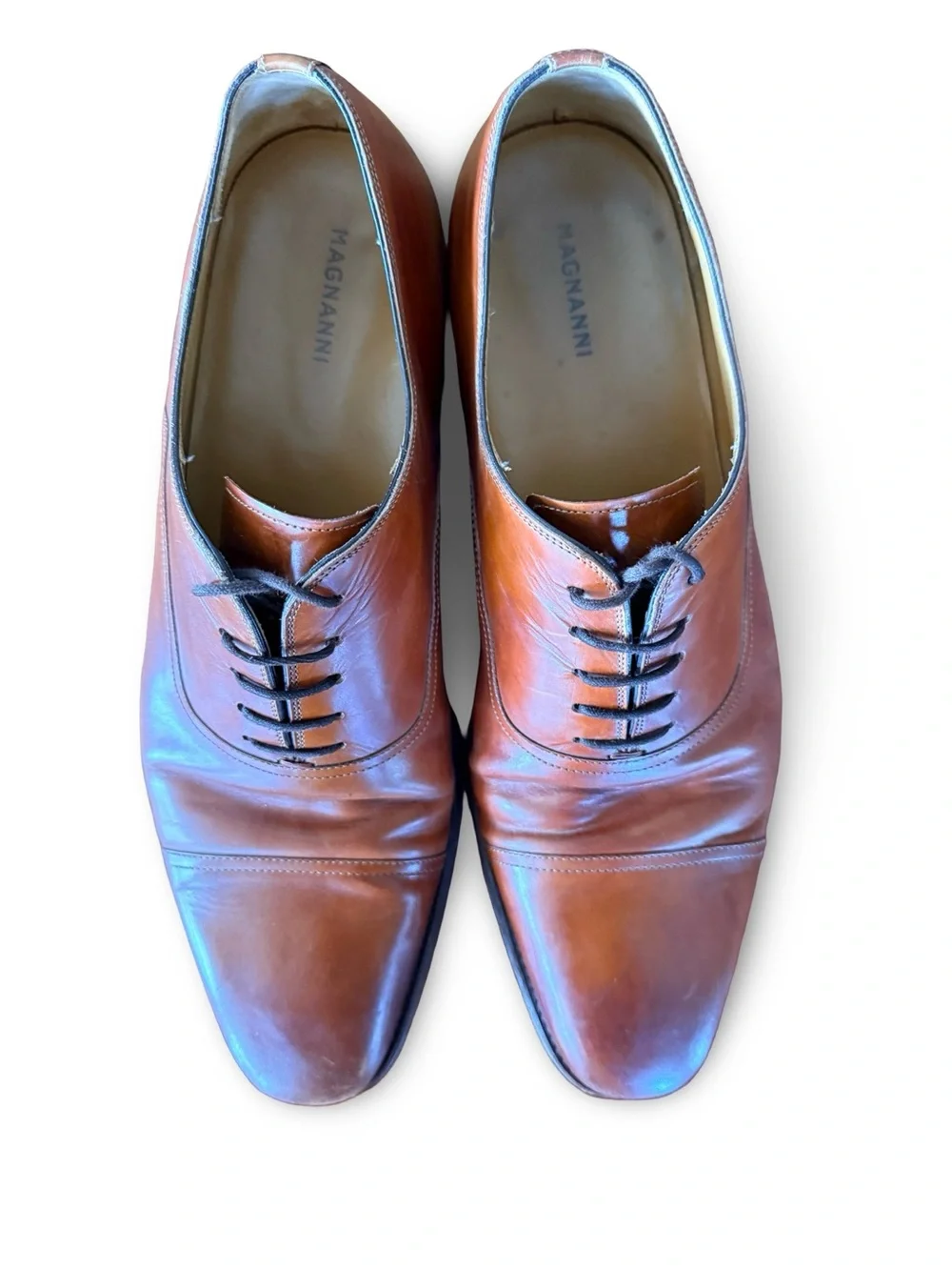 Men's Classic Tan Leather Oxford Dress Shoes